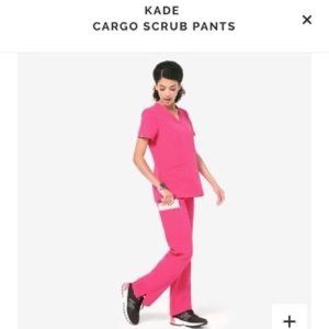FIGS hot pink TALL kade style scrub pants
